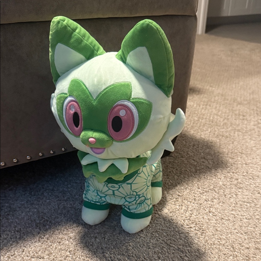Build A Bear Sprigatito plushie with sleeper outfit NWT Limited Edition RARE